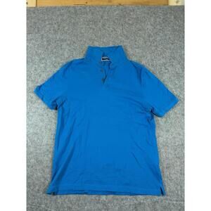 Charles Tyrwhitt Polo Shirt Mens S Blue Short Sleeve Pullover Short Sleeve Logo